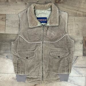 Vintage Jansport Women’s Size XL Brown Corduroy Full Zip Vest Insulated USA